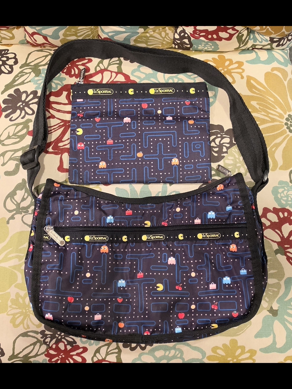 LeSportsac Limited Edition 40th Anniversary Pac-Man Everyday Crossbody Bag Set